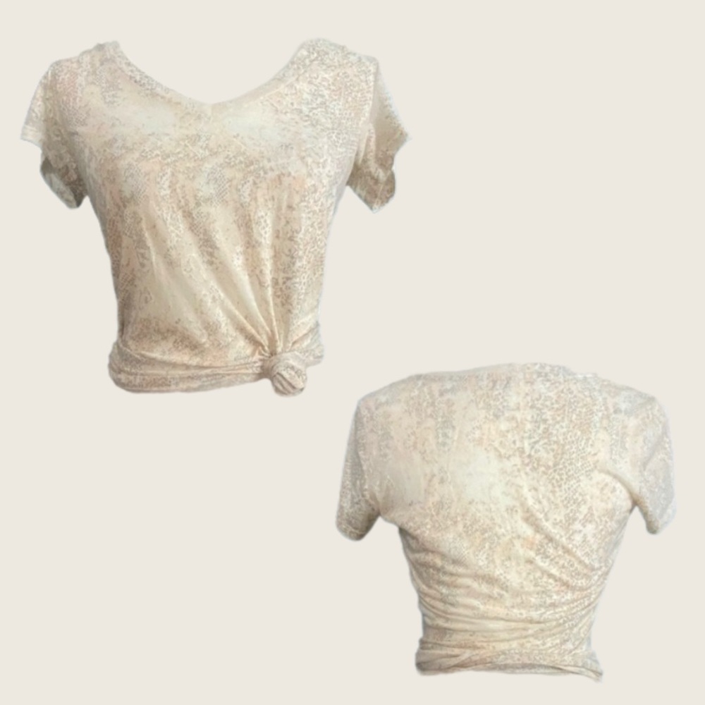 A|X Armani Exchange Blush/Peach Snakeskin T-Shirt